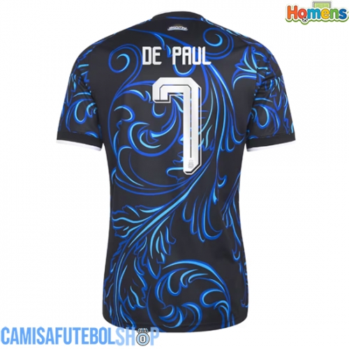 Camisa de time de futebol Argentina Rodrigo De Paul #7 Replicas 2º Equipamento Mundo 2026 Manga Curta